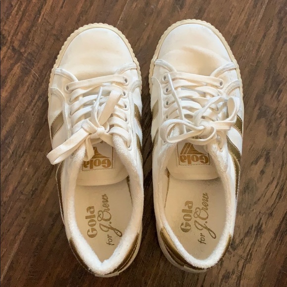 Gold J.Crew Sneakers - Picture 2 of 2
